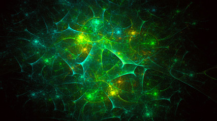 3D rendering abstract fractal light background