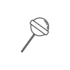 Lollilop line icon, food & drink elements, sweet candy sign, a linear pattern on a white background, eps 10.
