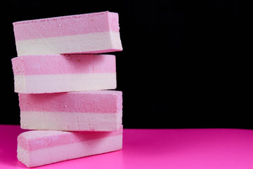 sweet pink candy in a pop art style