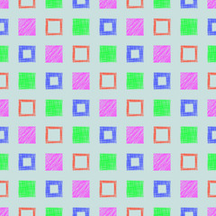 Seamless vector geometrical pattern endless background with hand drawn textured geometric figures. Graphic illustration Template for wrapping, web backgrounds, wallpaper, cover, print