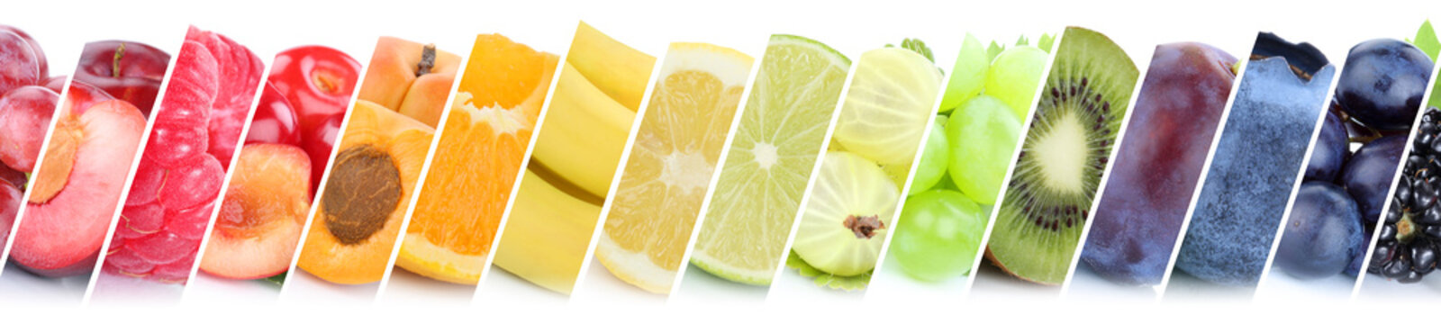 Früchte Frucht Obst Gruppe Sammlung Orange Beeren Bananen