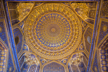 Interior of the mosque Tilya Kari