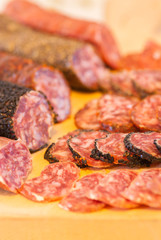 assorted catalan spanish salami 