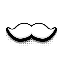 Vector modern halftone fathers day icon on white background.