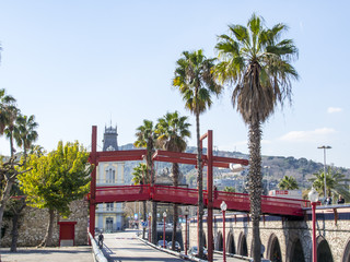 Paseo de Colón en Barcelona, ​​Cataluña,España