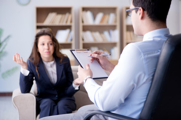 Medical concept with psychologist visit