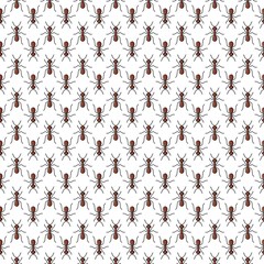 Ants vector seamless pattern for textile design, wallpaper, wrapping paper 