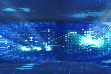 Abstract futuristic background in IT concept