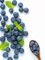 Blueberries isolated on white background