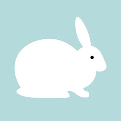 Vector flat Rabbit illustration animal background.