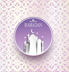 traditional holiday of Ramadan Kareem card background