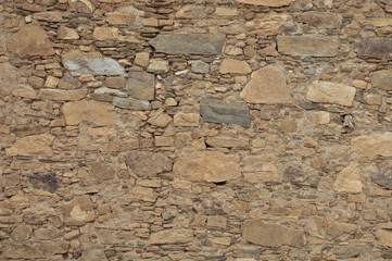 Yellow stone wall