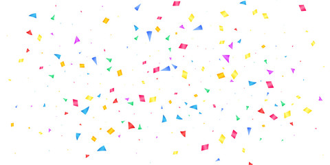 Confetti. Holiday shiny confetti isolated on white background. Colorful confetti - obrazy, fototapety, plakaty