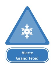 Alerte grand froid dans un panneau	