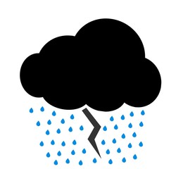 Nuage d'orage et pluie