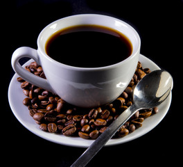 Tasse Kaffee Coffee Cafe mit Bohnen