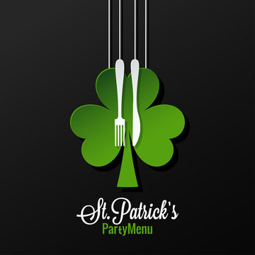 Patrick Day Menu Logo Design Background