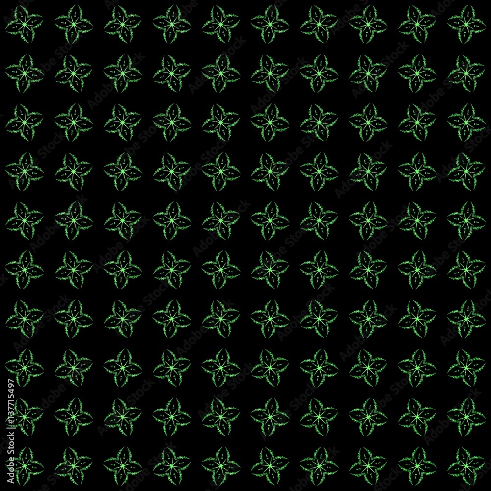 Aufkleber texture with green rendering abstract fractal pattern