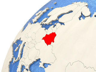 Belarus on globe
