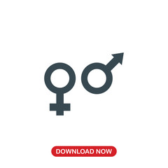 Male and Female symbol icon vector