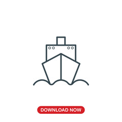 Ship icon vector