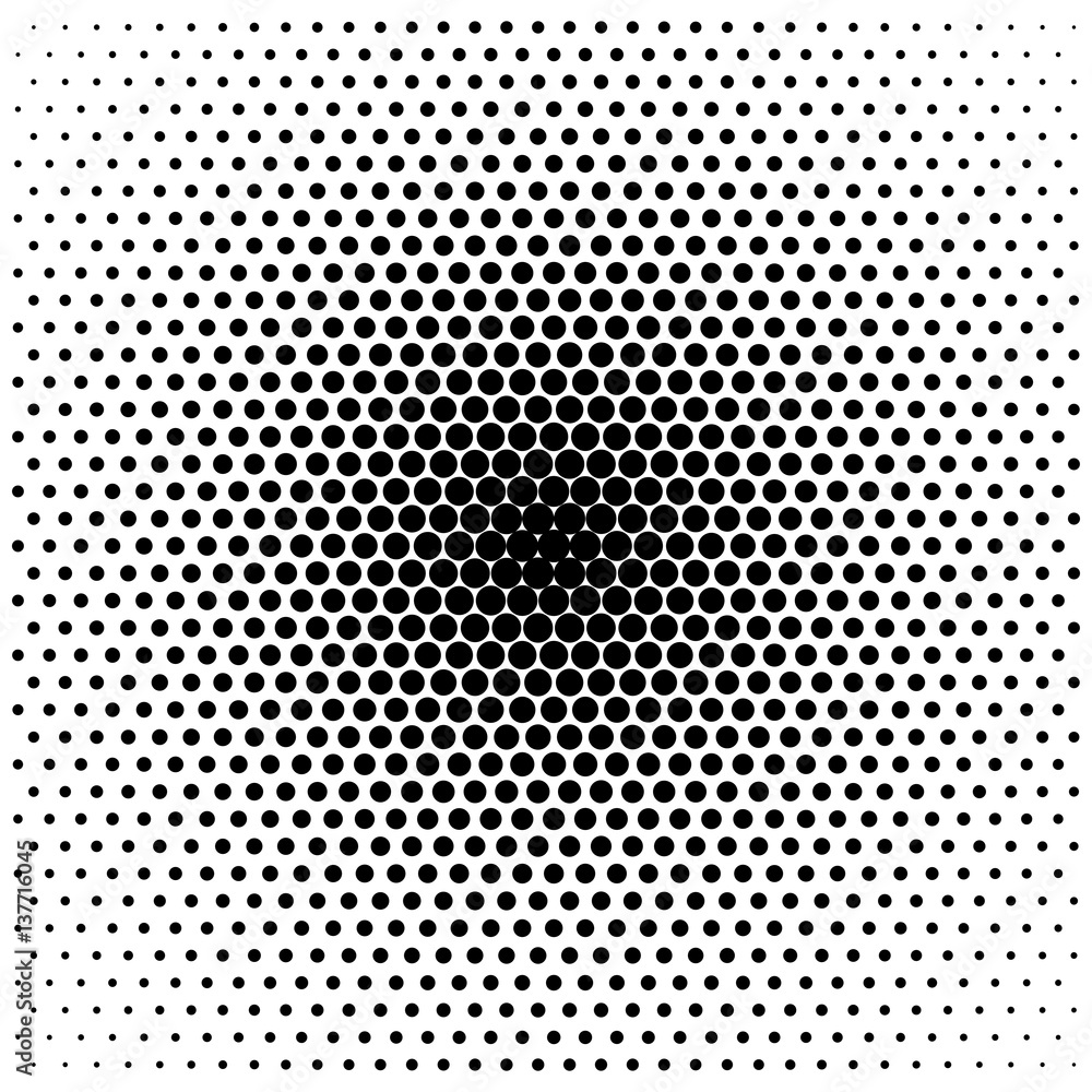 Poster abstract halftone gradient background circle of dots in triangular arrangement. simple stylish moder