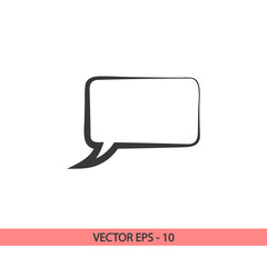Naklejka premium Speech bubble icons black icon, vector illustration. Flat design style