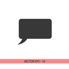 Naklejka premium Speech bubble icons black icon, vector illustration. Flat design style