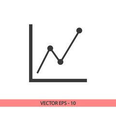 Infographic, chart  icon, vector illustration. Flat design style