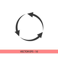 circular arrows  icon, vector illustration. Flat design style