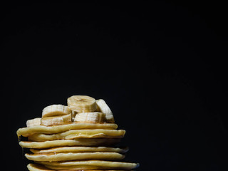 Delicious pancakes. Close up