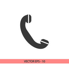 Phone, flat icon, vector illustration. Flat design style