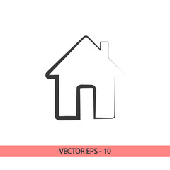 house icon, vector illustration. Flat design style
