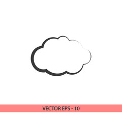  cloud icon, vector illustration. Flat design style