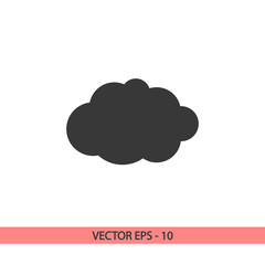  cloud icon, vector illustration. Flat design style