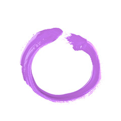 Circle made with a paint stroke isolated