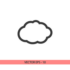  cloud icon, vector illustration. Flat design style