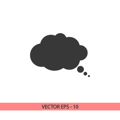comic speech bubbles icon, vector illustration. Flat design style