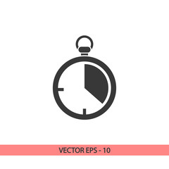 stopwatch  icon, vector illustration. Flat design style