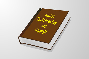 April 23 - World Book Day and Copyright, book vector illustration,