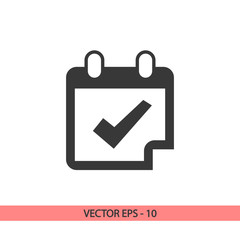 Calendar icon, vector illustration. Flat design style