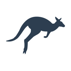 Kangaroo icon on white background.