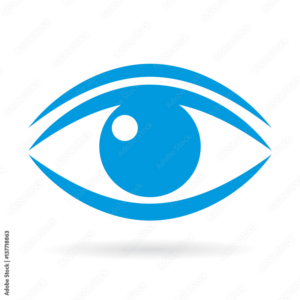 Wall mural Blue eye vector icon