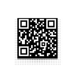 Fototapeta premium Vector modern halftone qr code icon on white background.