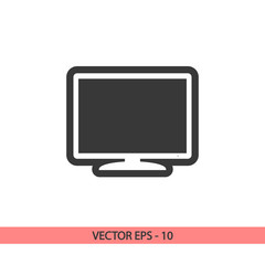 Monitor  icon, vector illustration. Flat design style