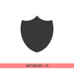  Shield icon, vector illustration. Flat design style