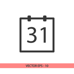 calendar icon, vector illustration. Flat design style 