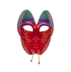 Venetian mask isolated on white with clipping path.