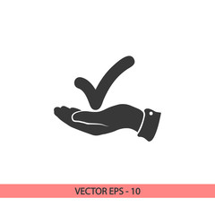 confirm icons; vector illustration. Flat design style