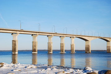 Part of the Oland Bridge in Sweden